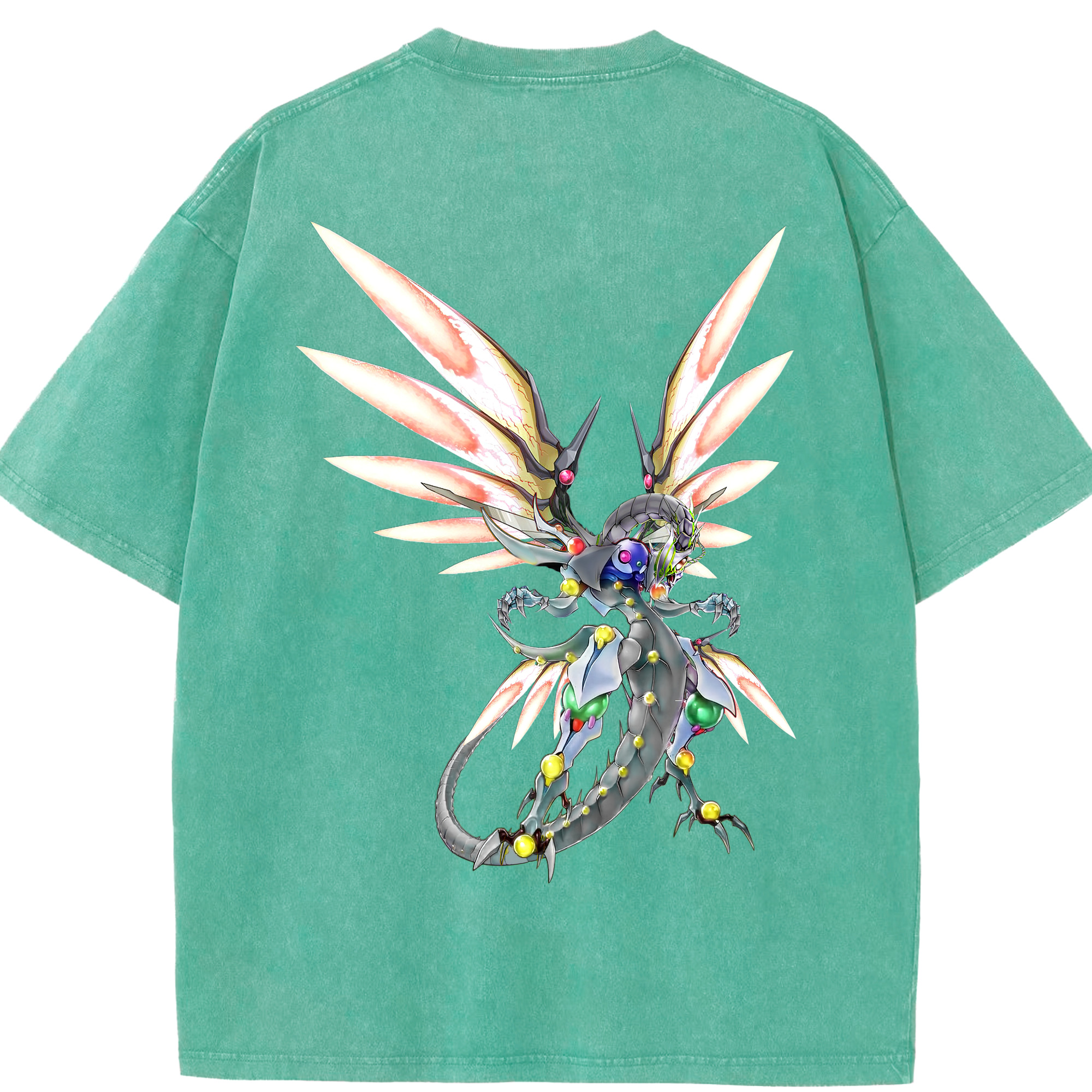 （画像用） 遊☆戯☆王 Yu-Gi-Oh! 綿100% ヴィンテージ風 半袖Tシャツ（背面プリント）
